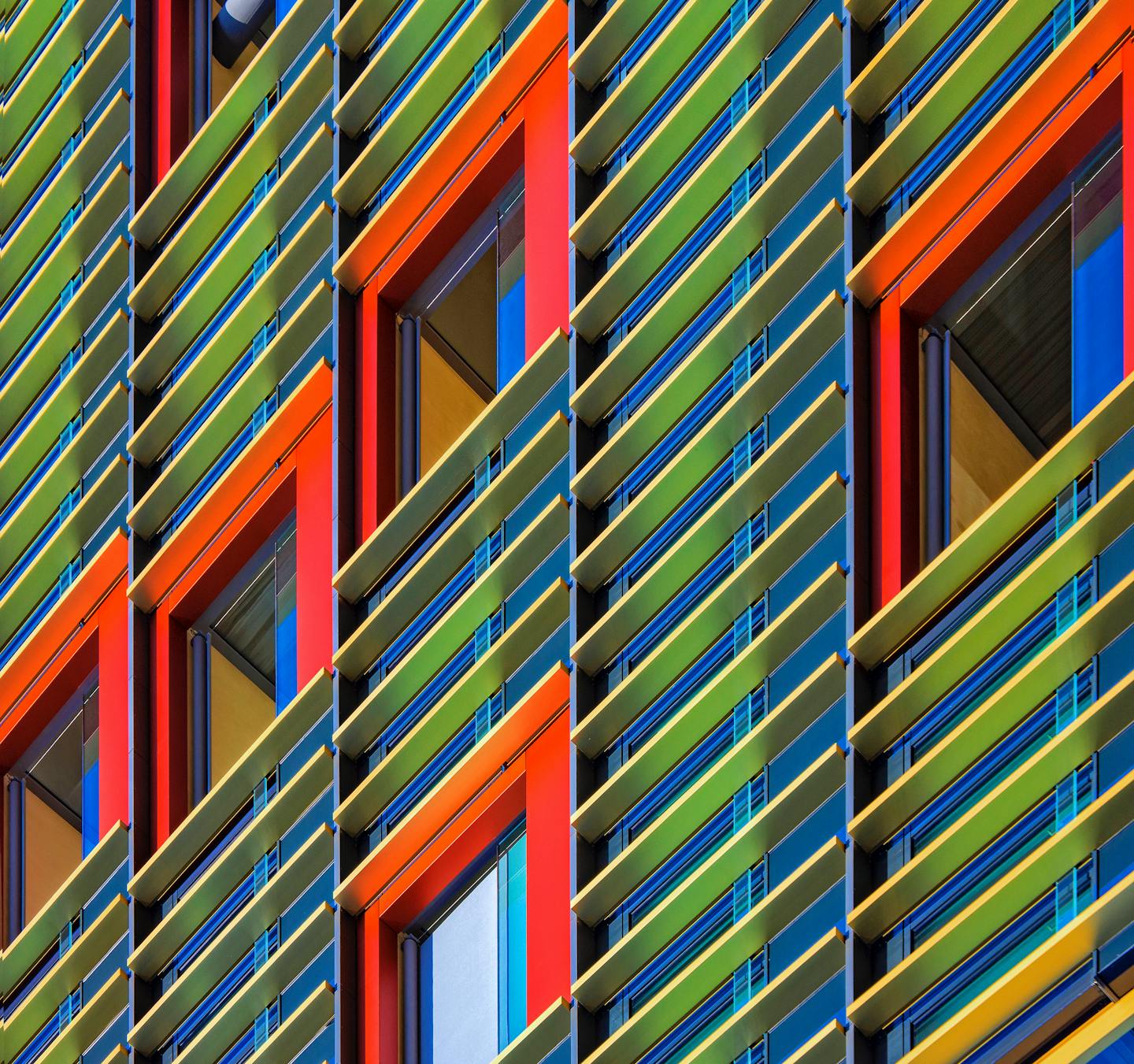 colourful facade of a building